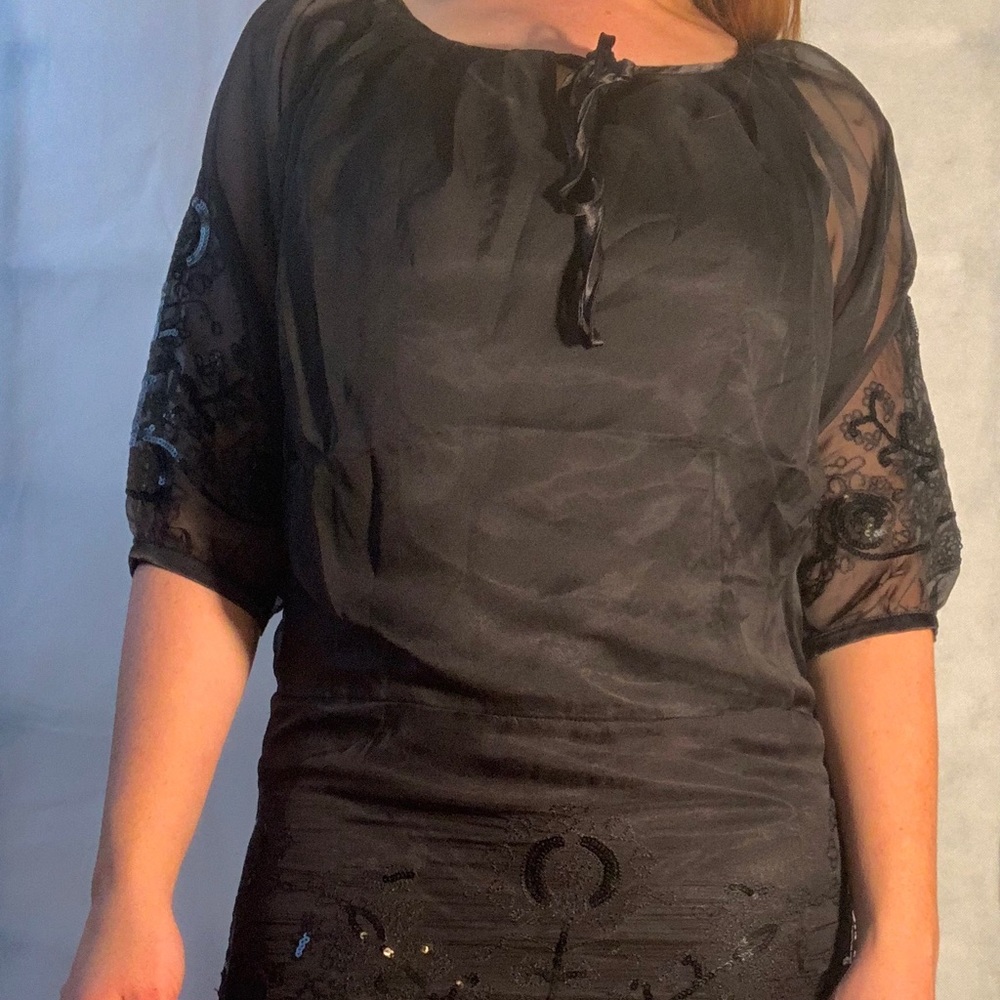 Black mini dress